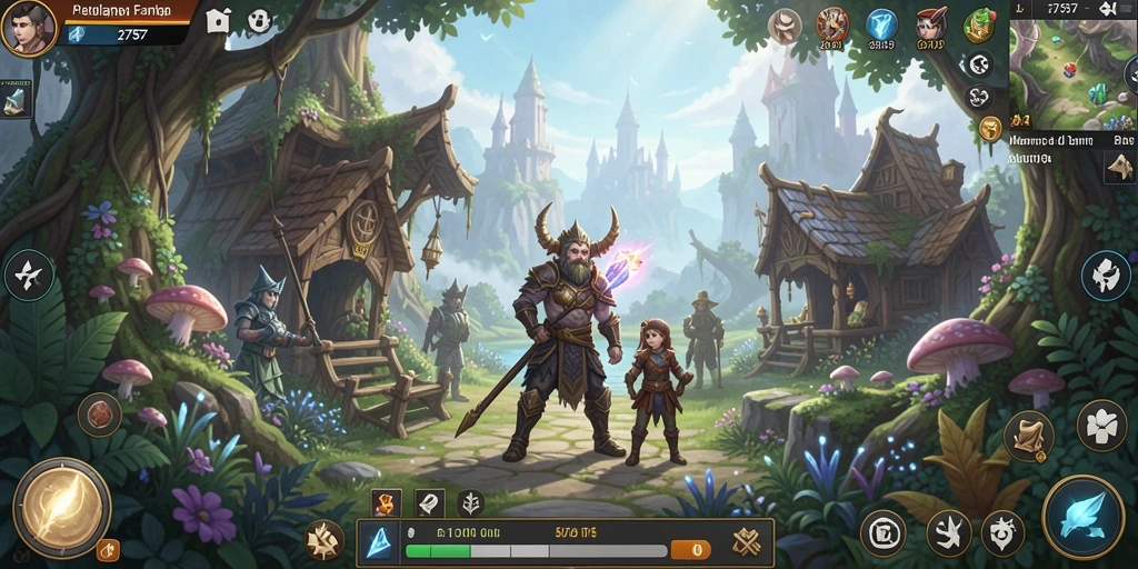 Tampilan gameplay intens dari petualangan RPG yang menakjubkan.