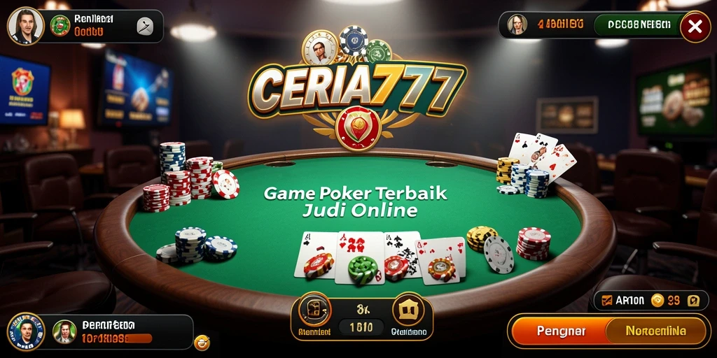 Screenshot utama CERIA777 menampilkan pengalaman seru bermain Poker.