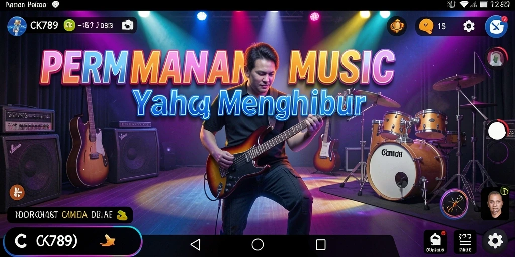 Tampilan screenshot CK789 menampilkan gameplay menarik dengan berbagai lagu.