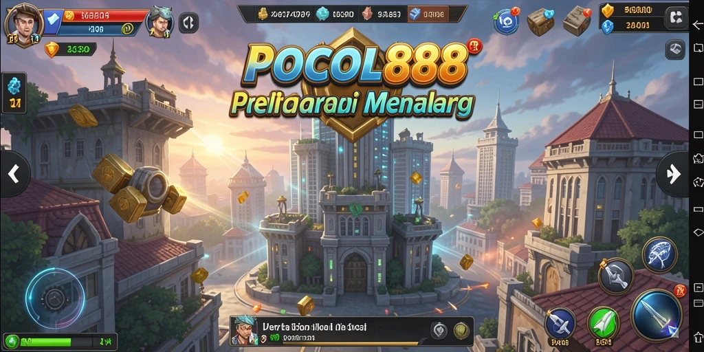 Tampilan seru gameplay Tower Defense COCOL88 dengan strategi menara.
