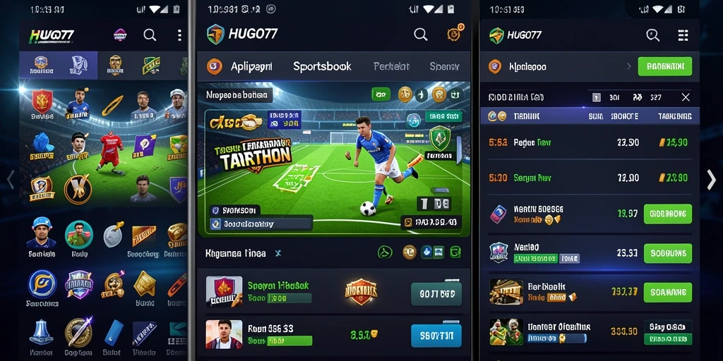 Tampilan gameplay seru dari aplikasi Sportsbook HUGO77.