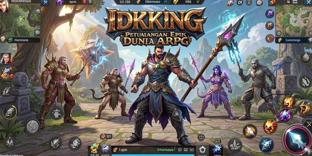 Tampilan aksi seru dalam gameplay ARPG IDRKING.