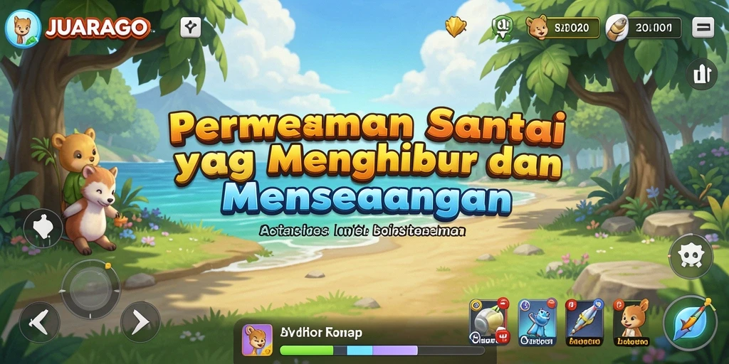 Tangkapan layar dari gameplay JUARAGO yang ceria dan menghibur.