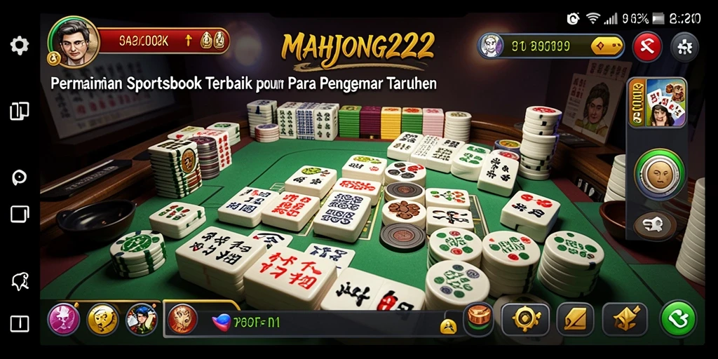 Tampilan gameplay menarik dari aplikasi Sportsbook MAHJONG222.