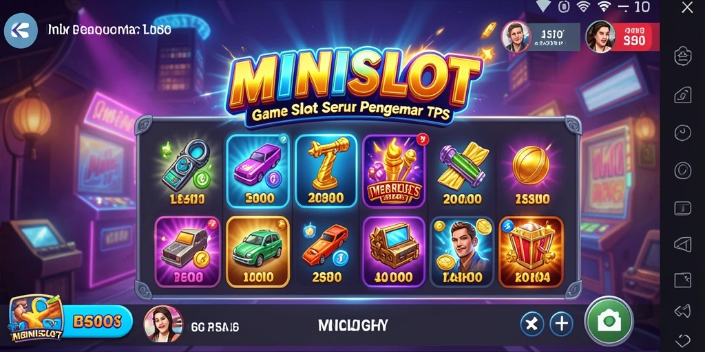 Screenshot gameplay MINISLOT yang menampilkan slot seru dan fitur interaktif.