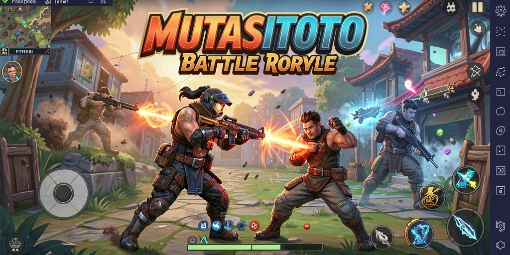 Screenshot gameplay seru dari MUTASITOTO dalam pertarungan Battle Royale.