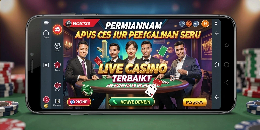 Screenshot gameplay Live Casino NOX123 menampilkan suasana kasino yang seru.