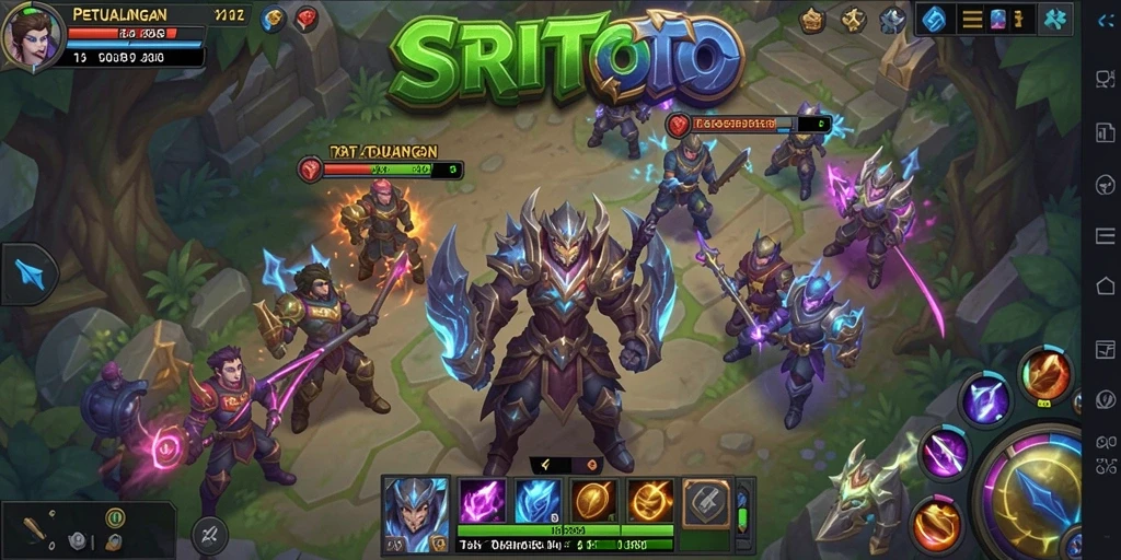 Tangkapan layar SRITOTO menampilkan aksi pertarungan mendebarkan dalam dunia ARPG.