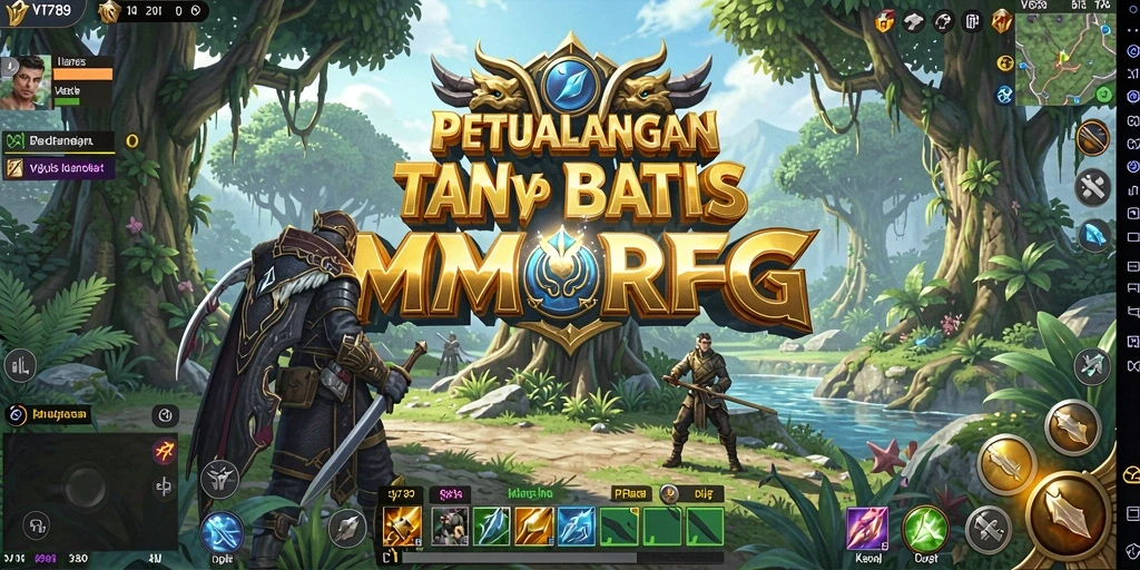 Screenshot VT789 menampilkan pertarungan epik dalam dunia MMORPG.