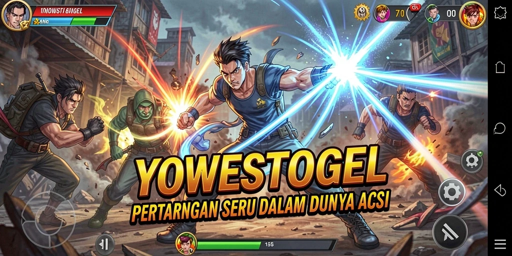 Tampilan seru dari gameplay YOWESTOGEL yang penuh aksi.